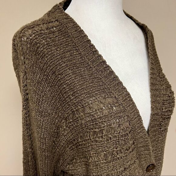 đ Preswickâ&âMooreâbrown cardiganâwithâbuttonâsleevesâM - Picture 5 of 6